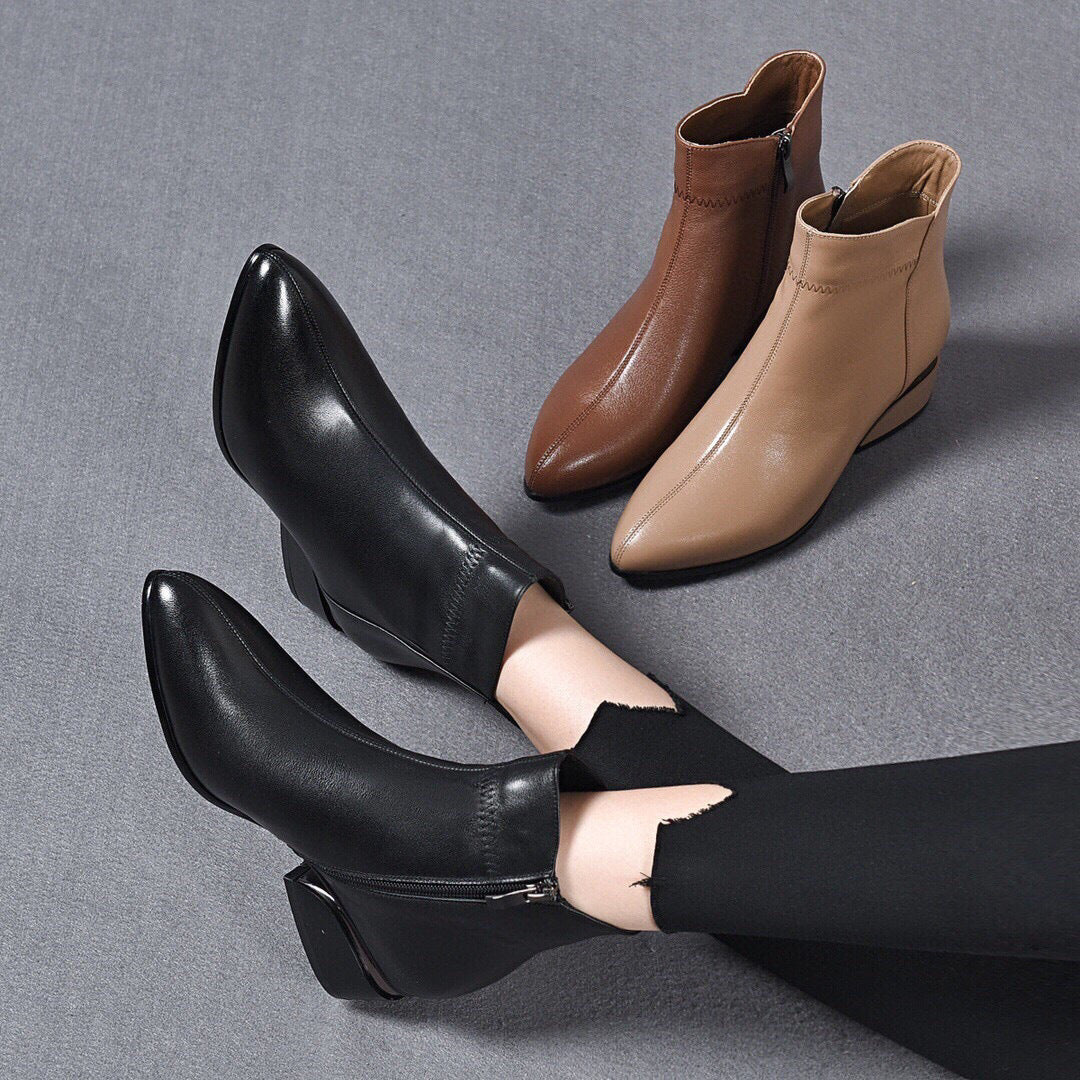 Avelin Leather Ankle Boots - Image 4