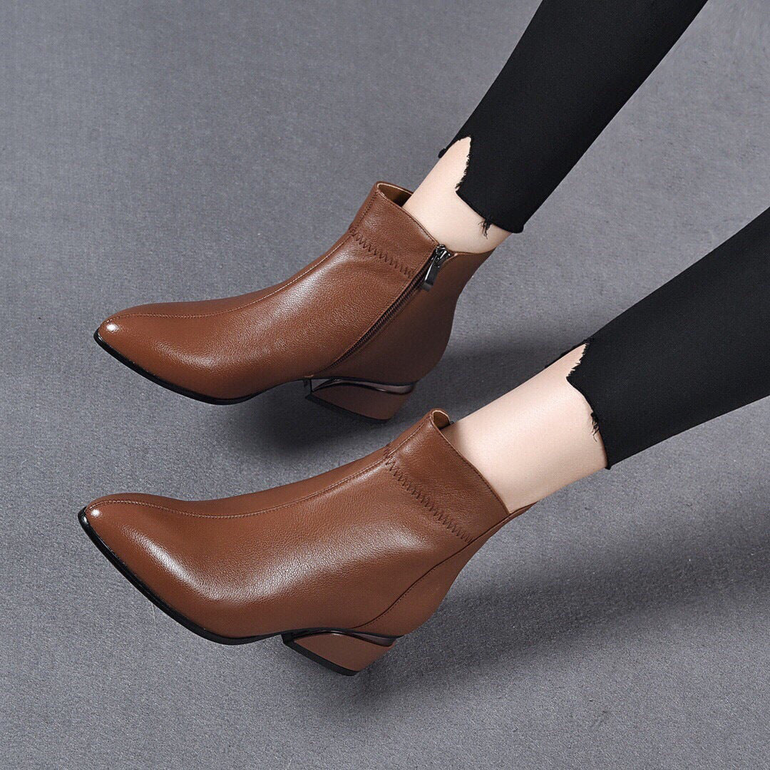 Avelin Leather Ankle Boots - Image 5