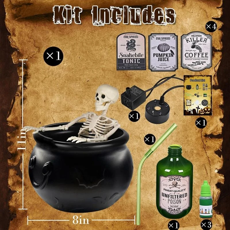 Boo Brew Led Halloween Cauldron - Image 2
