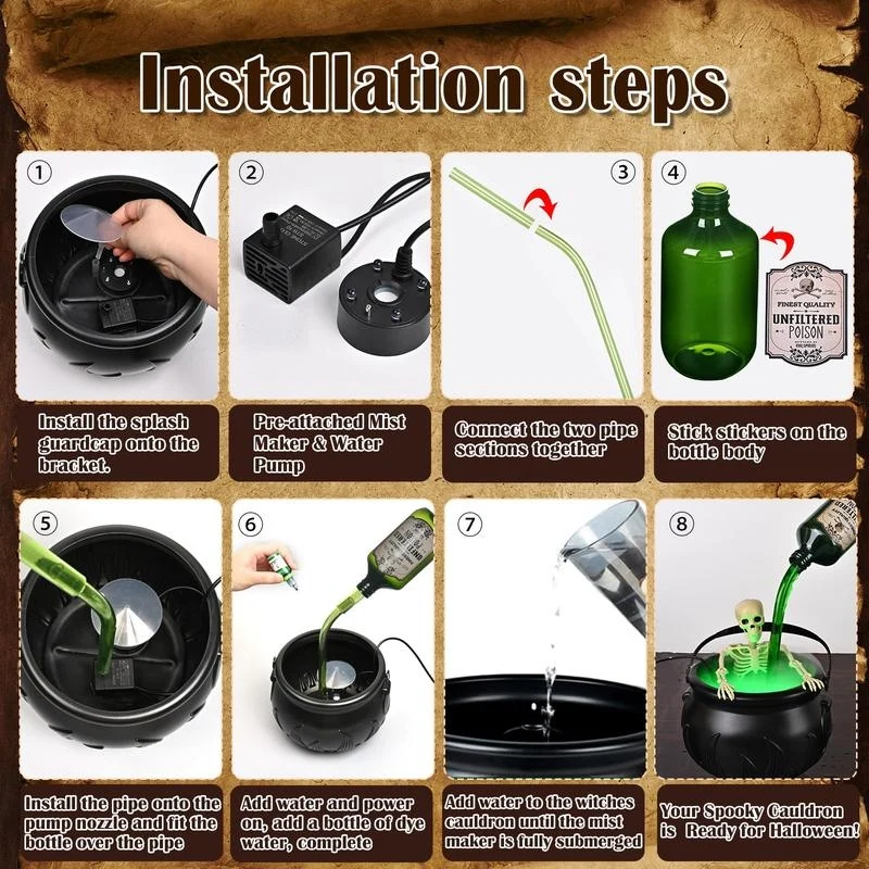 Boo Brew Led Halloween Cauldron - Image 3