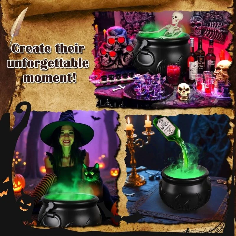 Boo Brew Led Halloween Cauldron - Image 6