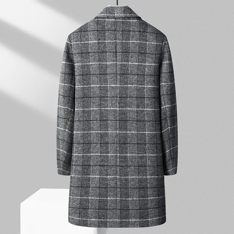 Brushed Wool Plaid Overcoat - Image 3