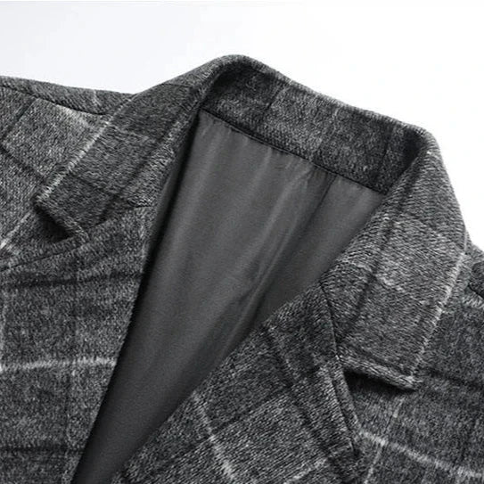 Brushed Wool Plaid Overcoat - Image 5