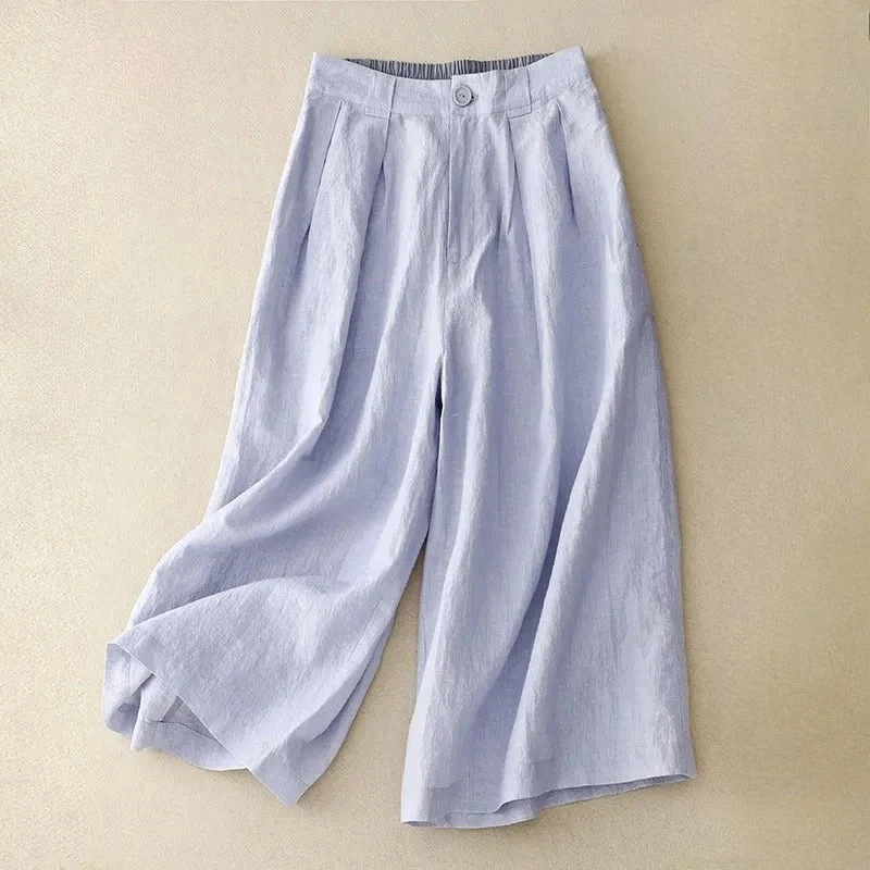 Caroline Wide-Leg Linen Pants