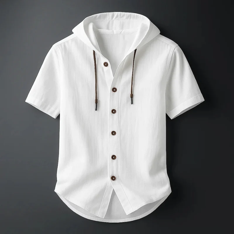 Cavo Linen Hoodie Shirt - Image 2