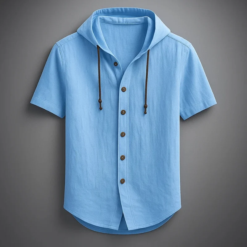 Cavo Linen Hoodie Shirt - Image 4