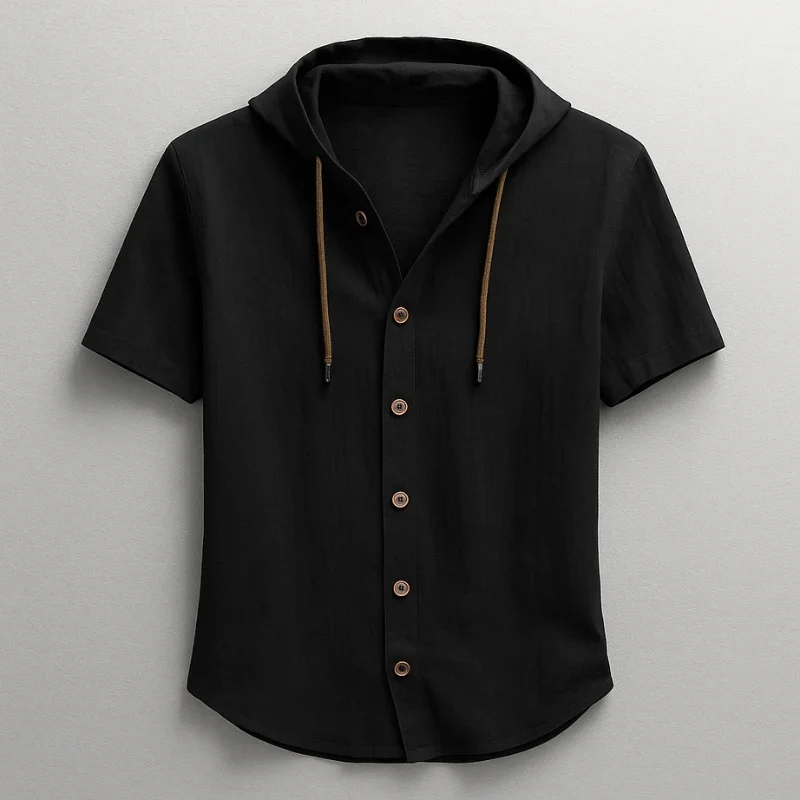 Cavo Linen Hoodie Shirt - Image 9