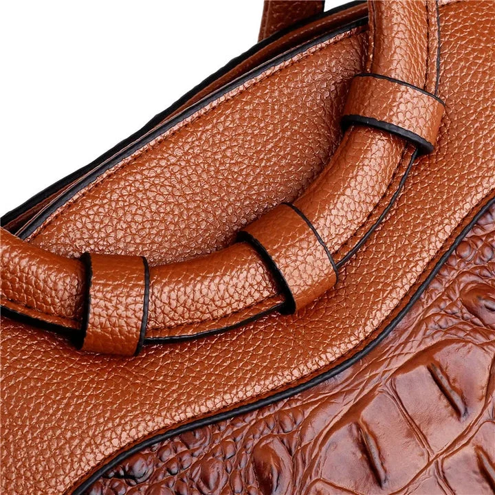 Corven Croc-Embossed Leather Bag - Image 5