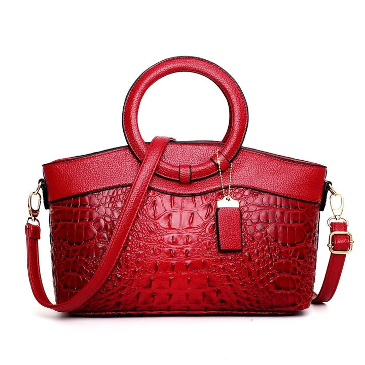 Corven Croc-Embossed Leather Bag - Image 7