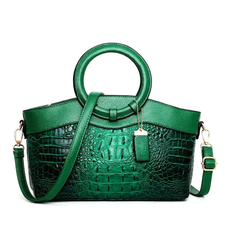 Corven Croc-Embossed Leather Bag - Image 8