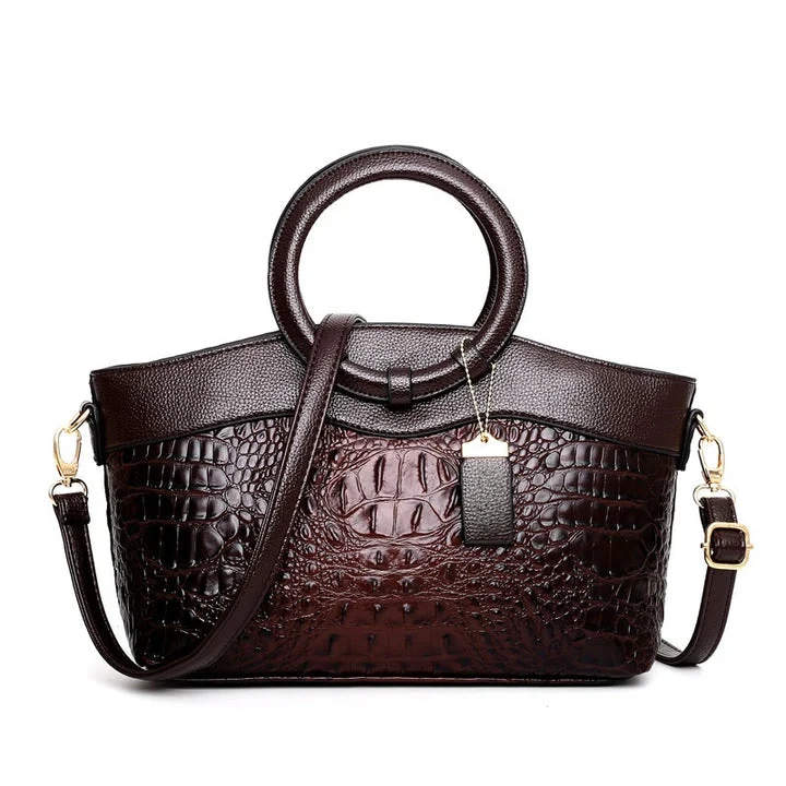 Corven Croc-Embossed Leather Bag - Image 9
