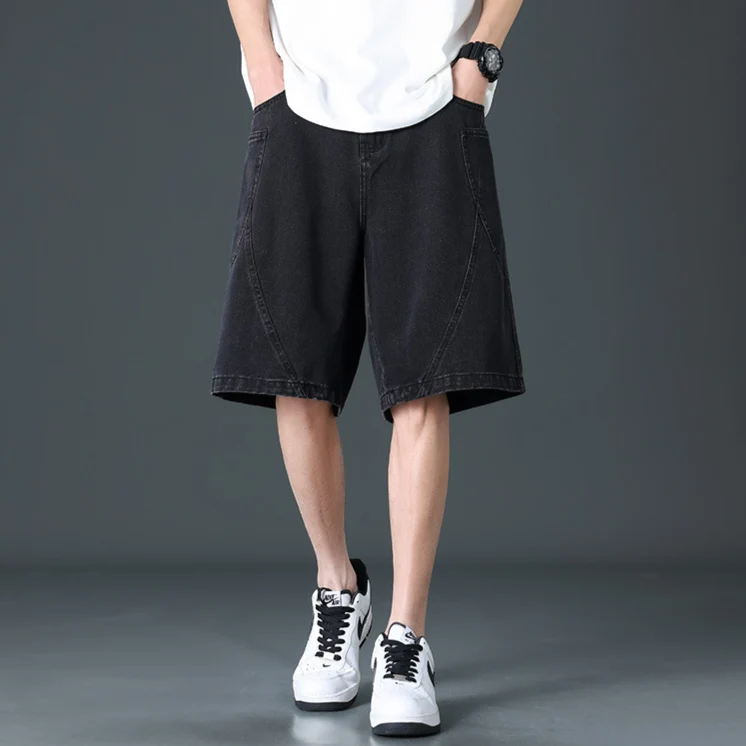 Delano Wide-Leg Denim Shorts