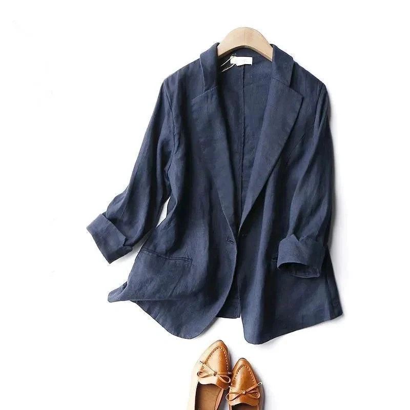 Elise Relaxed Linen Blazer - Image 3