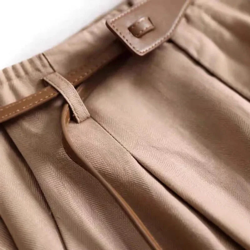 Esme Pleated-Belt Trousers - Image 5