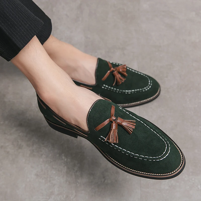 Grayson Velvet Tassel Shoes - Image 5