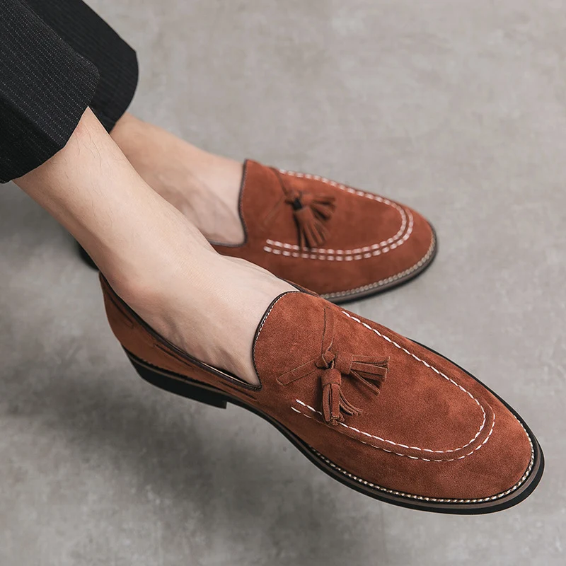 Grayson Velvet Tassel Shoes - Image 6