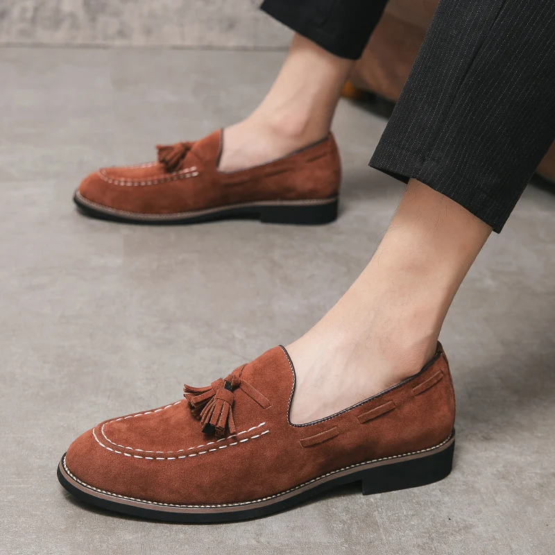 Grayson Velvet Tassel Shoes - Image 7