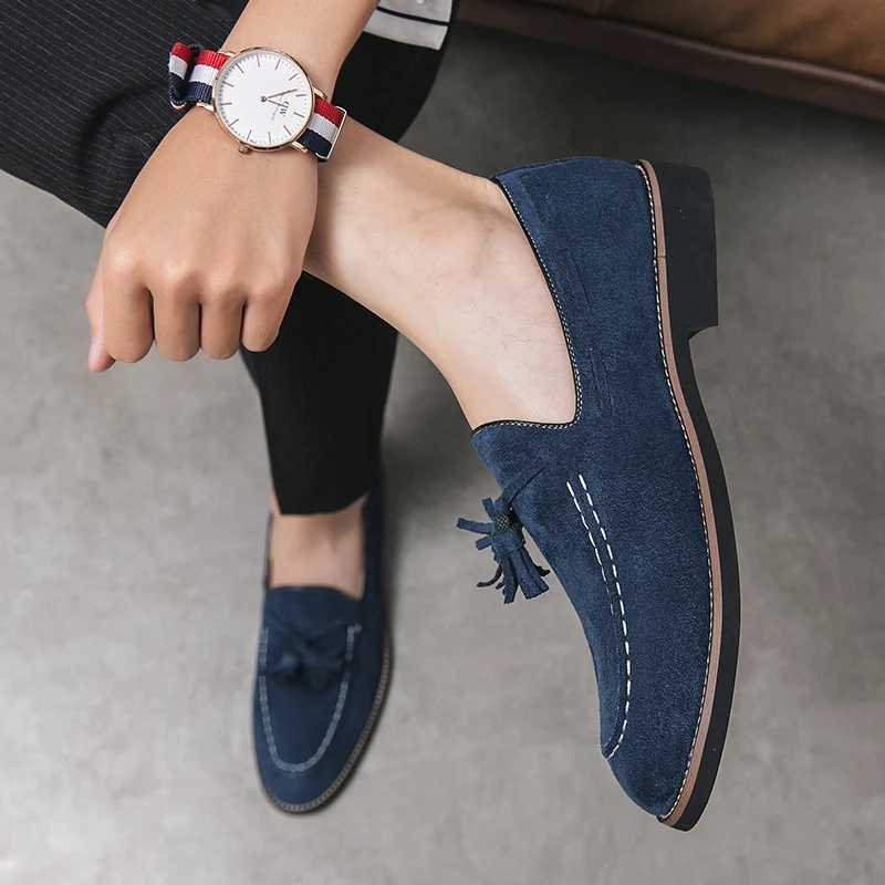 Grayson Velvet Tassel Shoes - Image 8