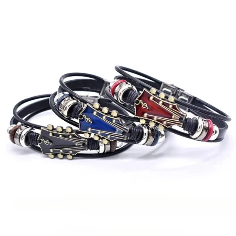 Guitar Leather Bracelet - Image 2