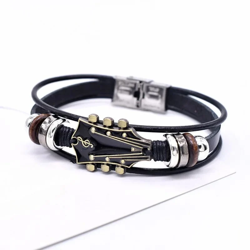 Guitar Leather Bracelet - Image 3