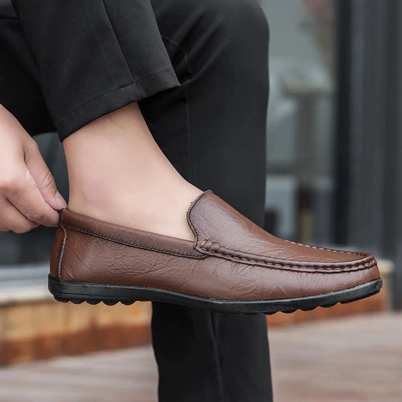 Hombre Genuine Leather Loafers - Image 11