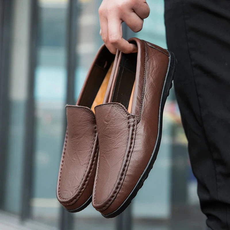 Hombre Genuine Leather Loafers - Image 14