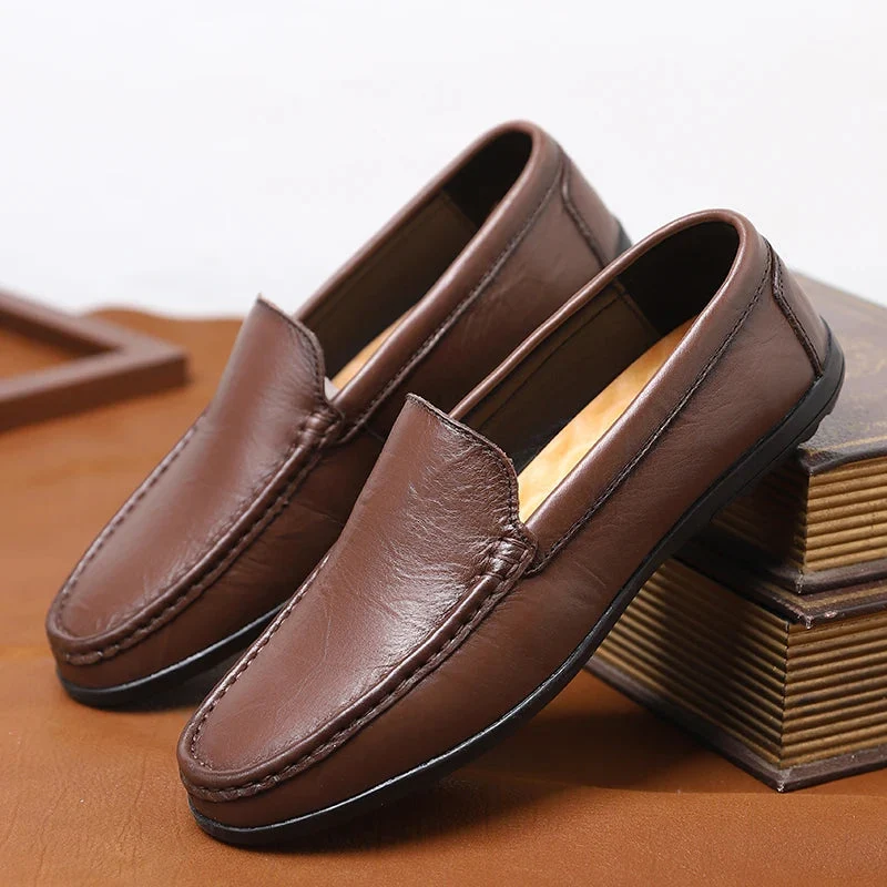 Hombre Genuine Leather Loafers - Image 8