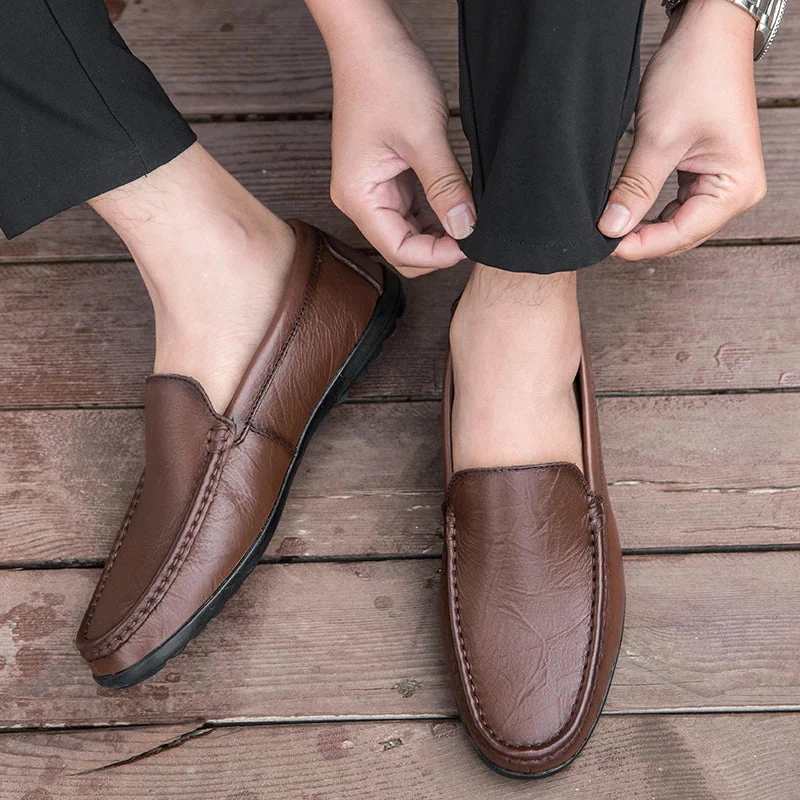 Hombre Genuine Leather Loafers - Image 9