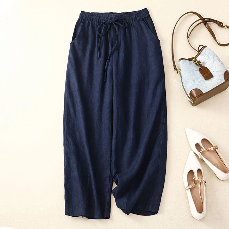 Liora Drawstring Linen Pants - Image 3