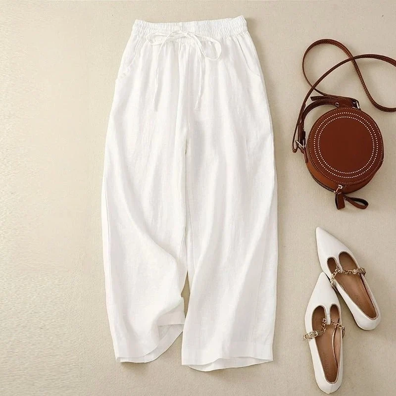 Liora Drawstring Linen Pants - Image 4