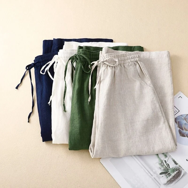 Liora Drawstring Linen Pants - Image 5