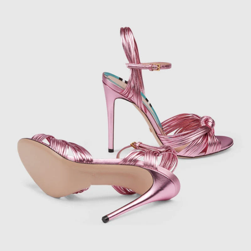Liora Metallic Heeled Sandals - Image 4