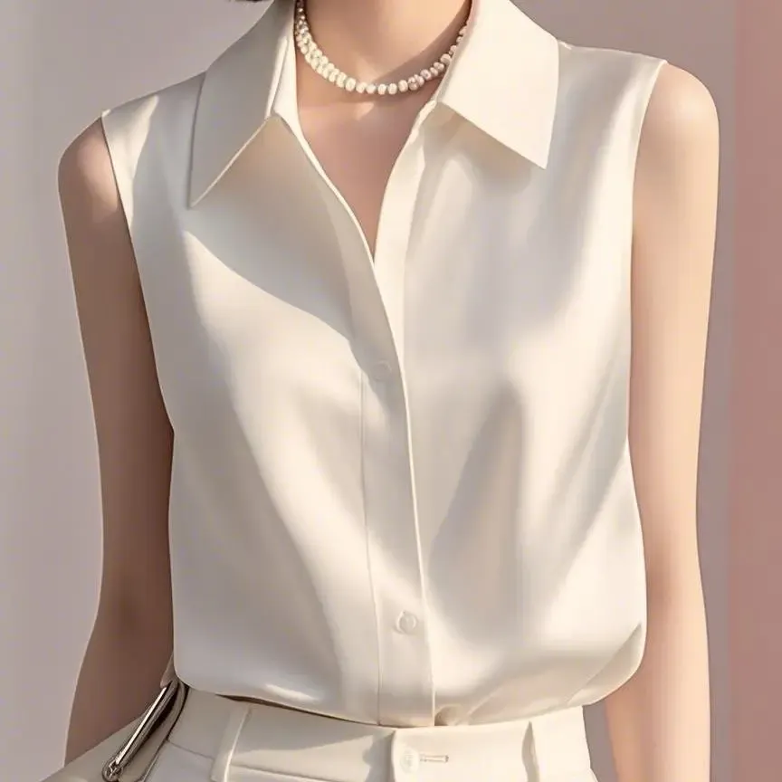Liora Satin Button Blouse - Image 3