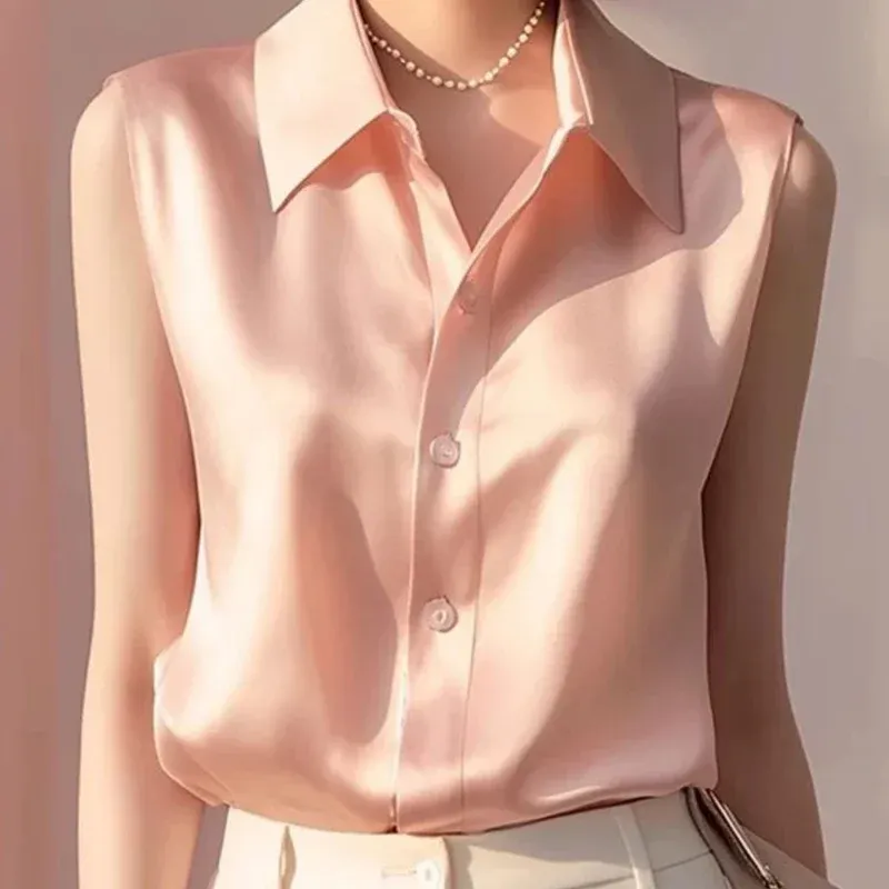Liora Satin Button Blouse - Image 5