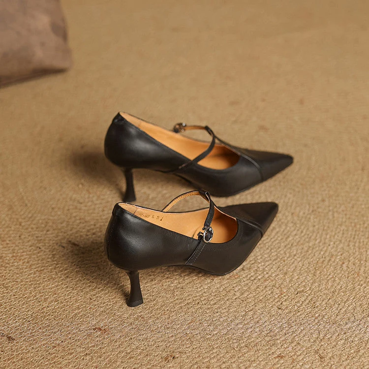 Lorena Genuine Leather Heels - Image 9