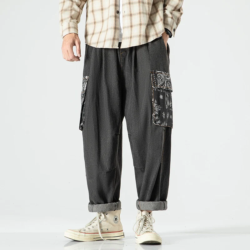 Maddox Paisley Denim Joggers - Image 3