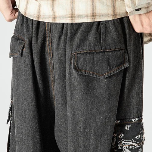 Maddox Paisley Denim Joggers - Image 7