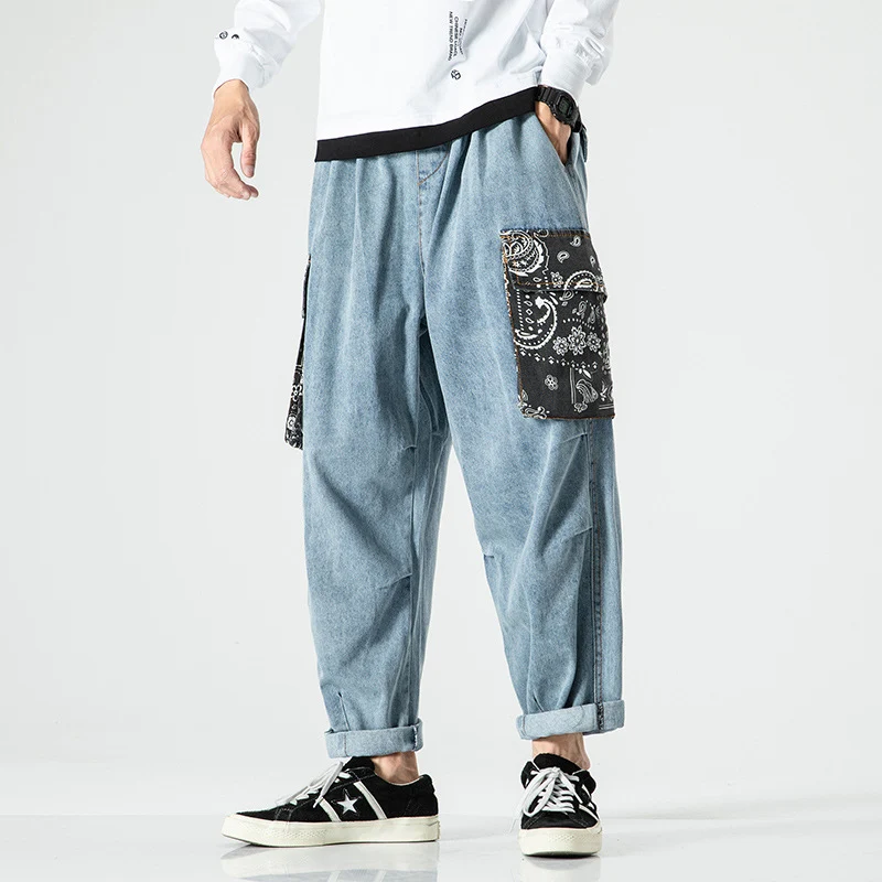 Maddox Paisley Denim Joggers - Image 8