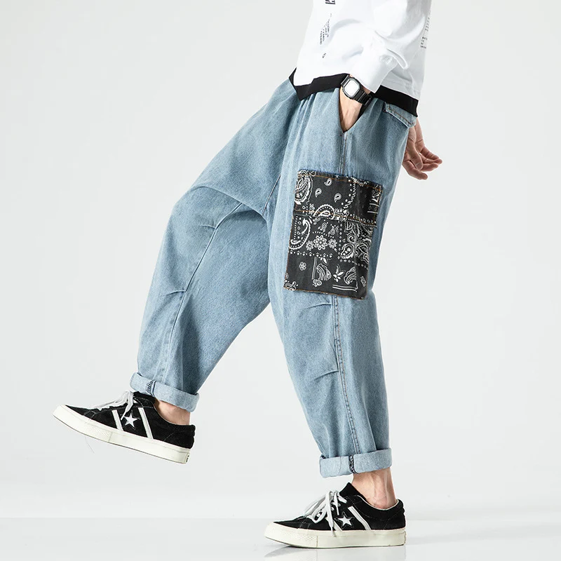 Maddox Paisley Denim Joggers - Image 9