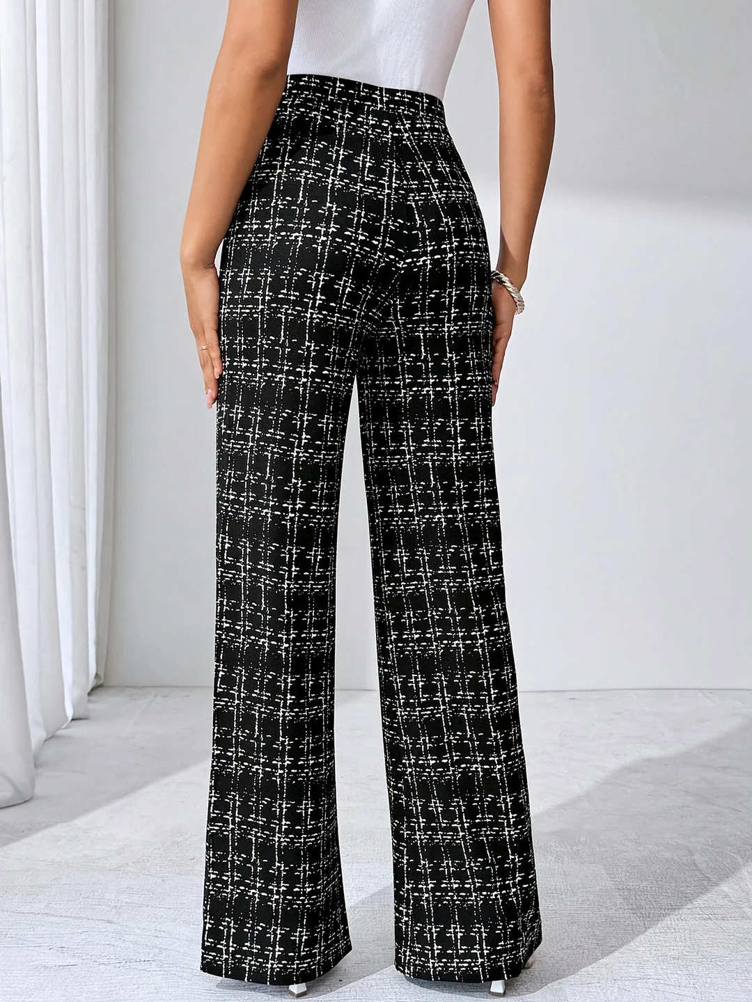 Maribel Plaid Flare Pant - Image 8