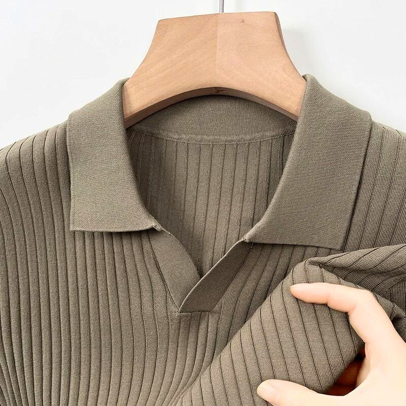 Marvo Knitted Polo Shirt - Image 3