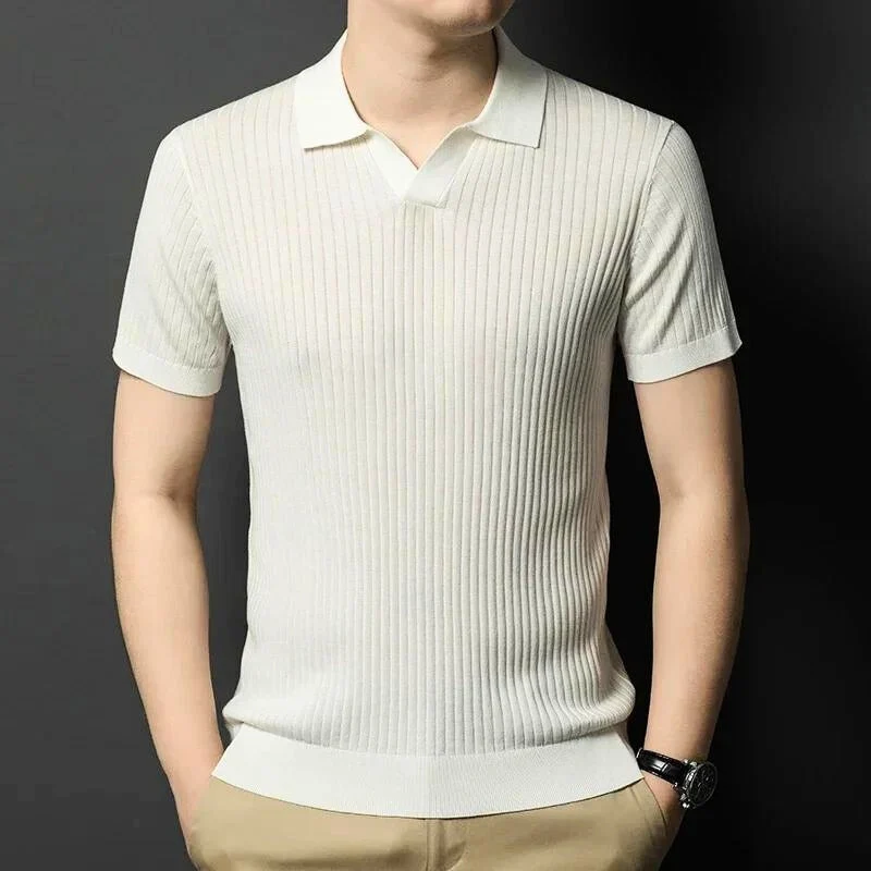 Marvo Knitted Polo Shirt - Image 5