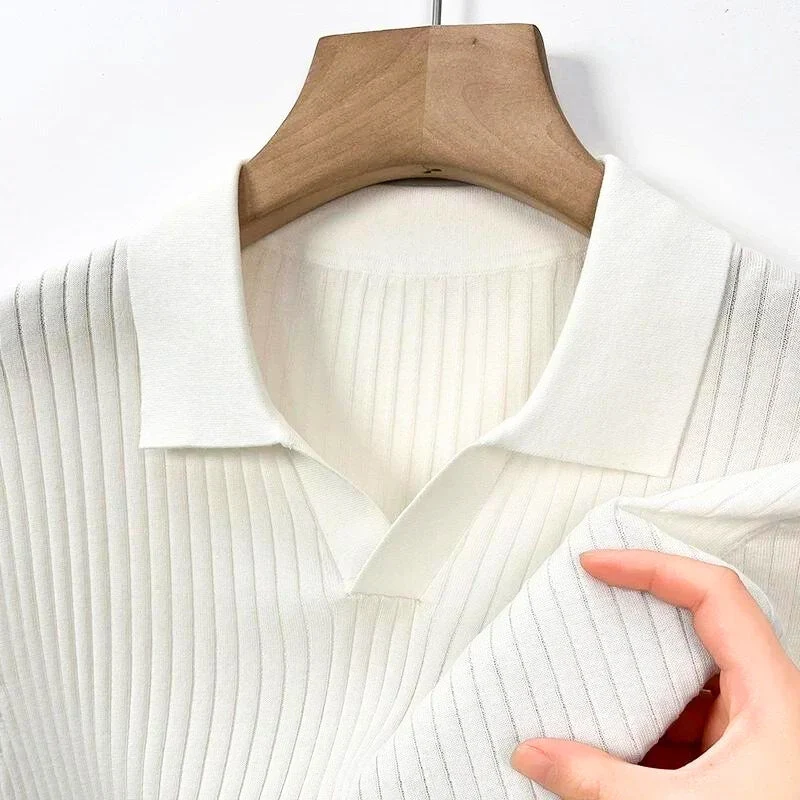 Marvo Knitted Polo Shirt - Image 6