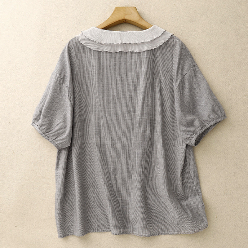 Mira Petal-Collar Blouse - Image 2