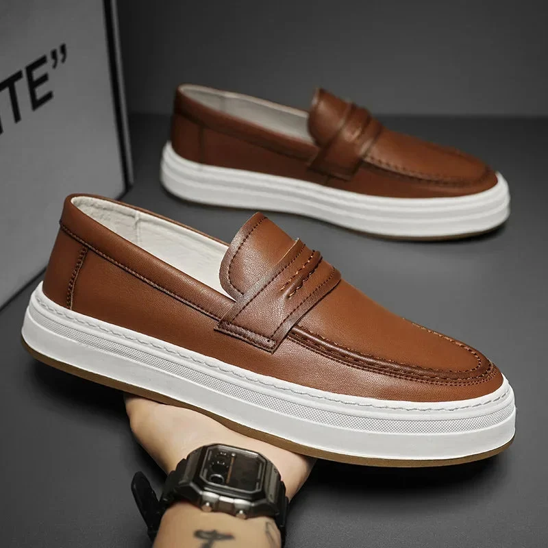 Moico Genuine Leather Loafers - Image 12