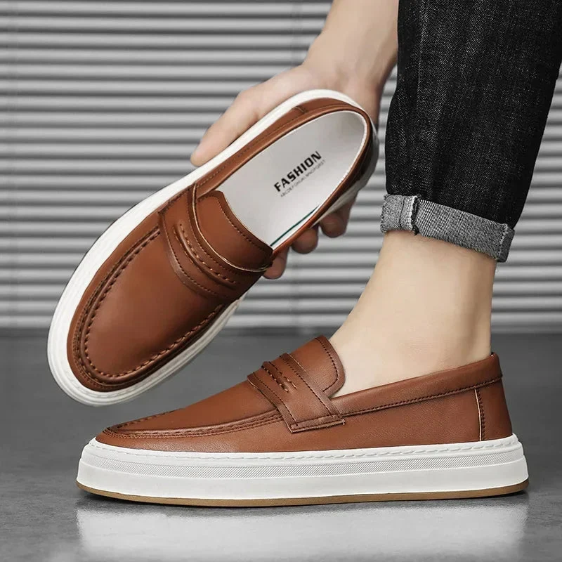 Moico Genuine Leather Loafers - Image 13