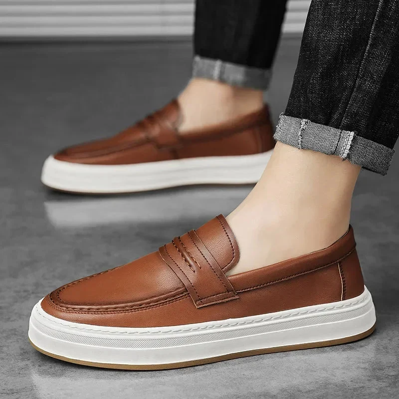 Moico Genuine Leather Loafers - Image 15