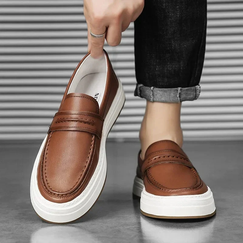 Moico Genuine Leather Loafers - Image 16