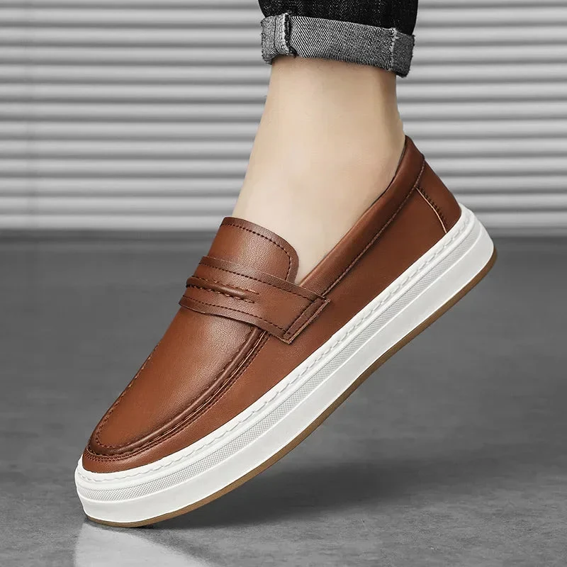 Moico Genuine Leather Loafers - Image 19