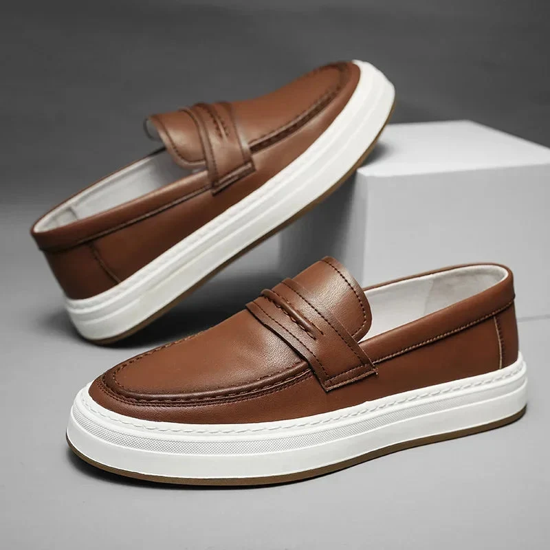 Moico Genuine Leather Loafers - Image 20
